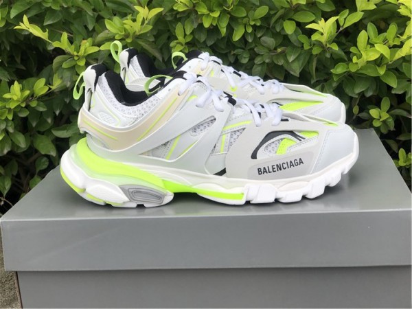 Balenciaga Track In White And Neon Yellow Sneaker 542023-W1GC3-9070