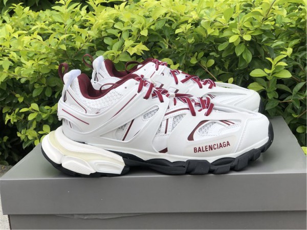 Balenciaga Track Sneaker 'White Burgundy' 542023- W3AD1 -9066