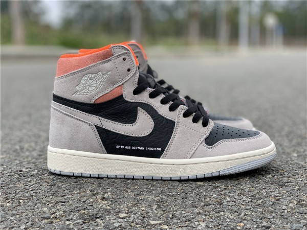 Jordan 1 Retro High Neutral Grey Hyper Crimson 555088-018