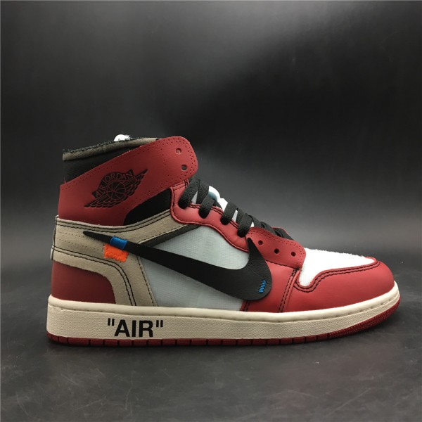 OFF-WHITE x Air Jordan 1 Retro High Chicago 'Red color' - AA3834-101