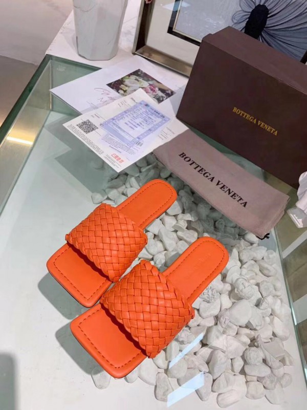 Bottega Veneta Slides Black/Nude/Orange/White