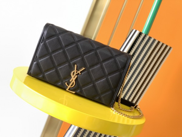 YSL Becky Matelassé Chain Wallet