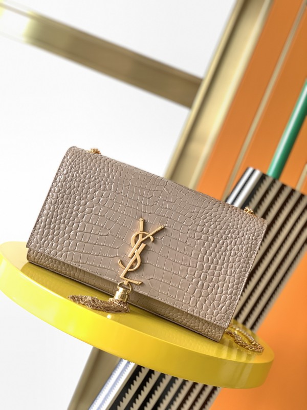 YSL Kate Clutch Chain Bag Crocodile