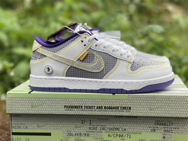 Nike Dunk Low Union Passport Pack Grey Purple DJ9649-500