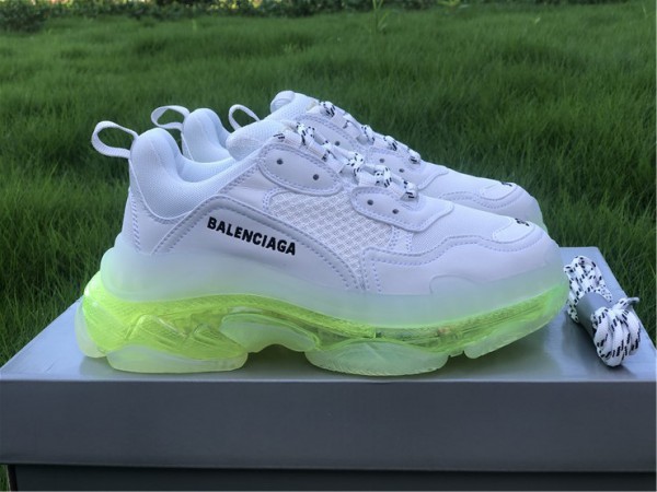 Balenciaga Triple S Clear Sole WhiteGreen 544351-W09O1-0828