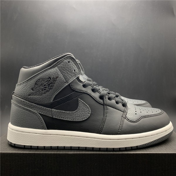 Air Jordan 1 Retro Mid Black Dark Grey - 554724-041