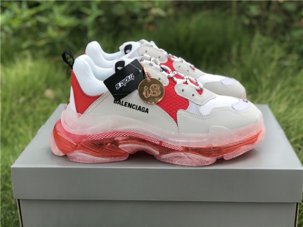 Balenciaga Triple S Clear Sole ' Red' 544351- W09OH- 6506