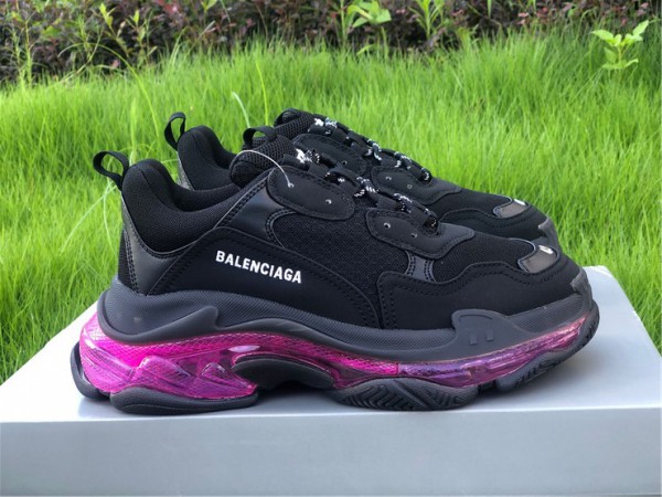 Balenciaga Triple S Clear Sole Black/Plum Red 541624-W09O1-0829