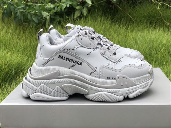 Balenciaga Triple S Allover Logo Gray 536737W2FA11210