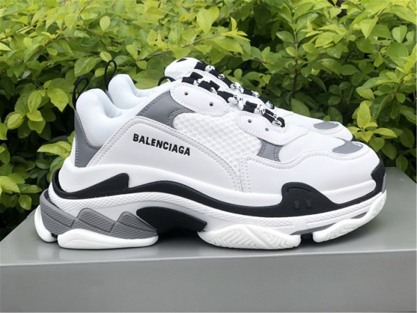 Balenciaga Triple S Grey White Sneaker 524039- W09OM- 9115