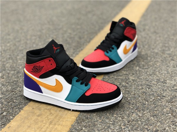 Air Jordan 1 Mid Bred Multi-Color 554724-125