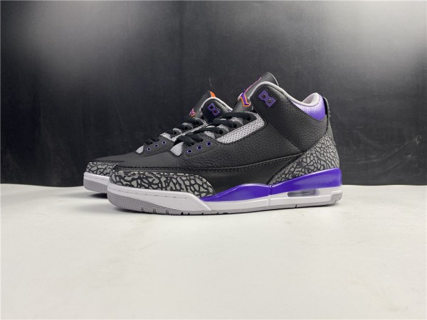 Jordan 3 Retro Black Court Purple CT8532-050