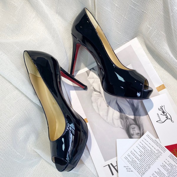 Christian Louboutin New Style Inner Water Table-Single Shoes Black