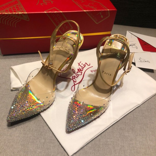 Christian Louboutin film drill sandal series Symphony Gold