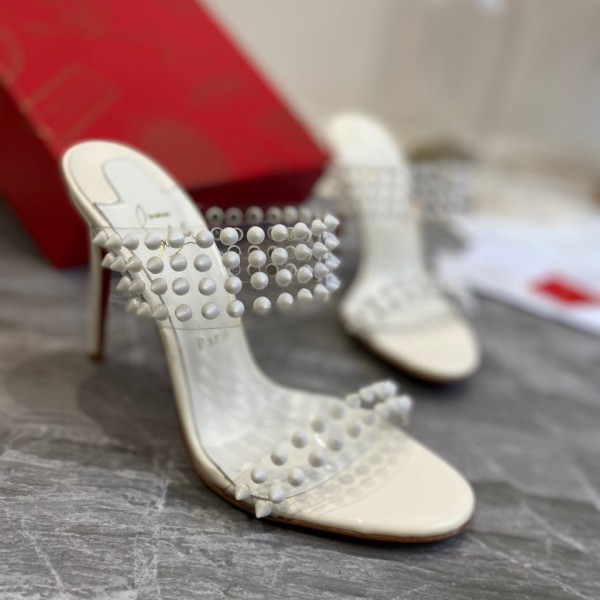 Christian Louboutin film nail slippers series White