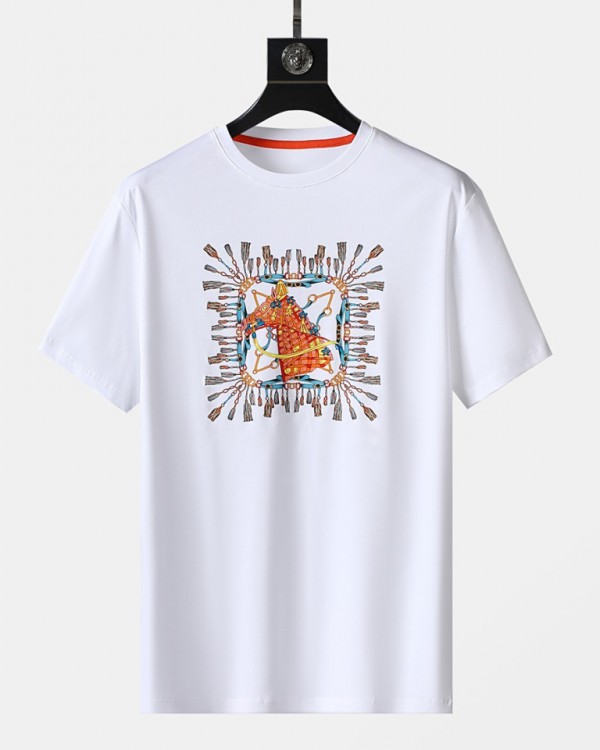 Hermes Printed T-shirt White HM001