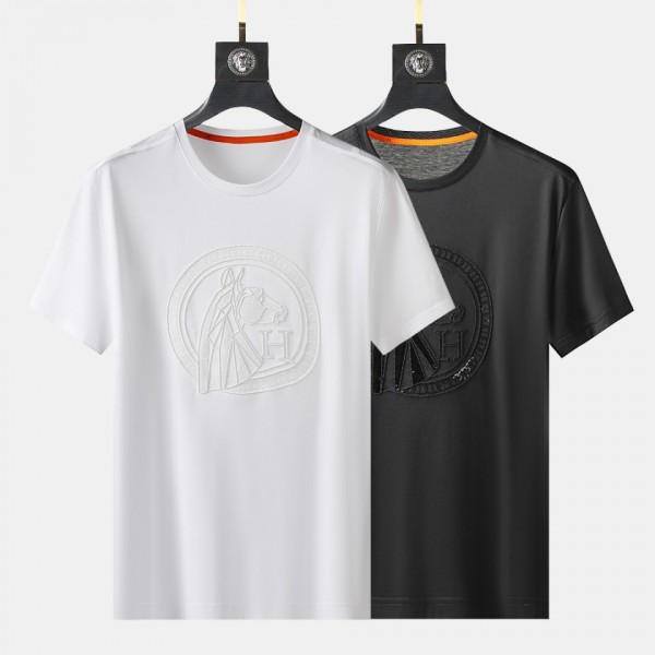 Hermes Short Sleeve T-Shirt Black/White