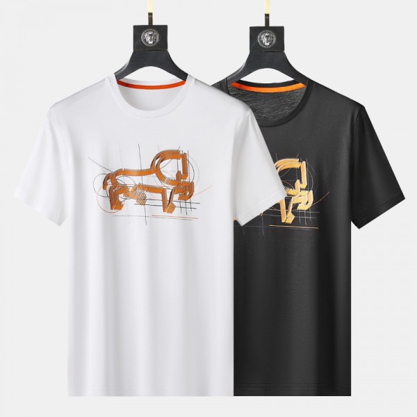 Hermes Short Sleeve T-Shirt Black/White