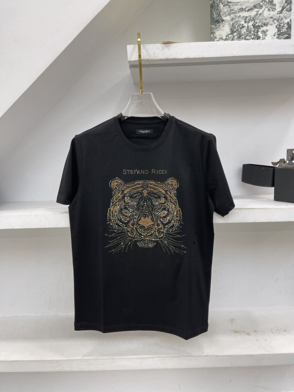 Stefano Ricci Short Sleeve Short T Logo Tiger