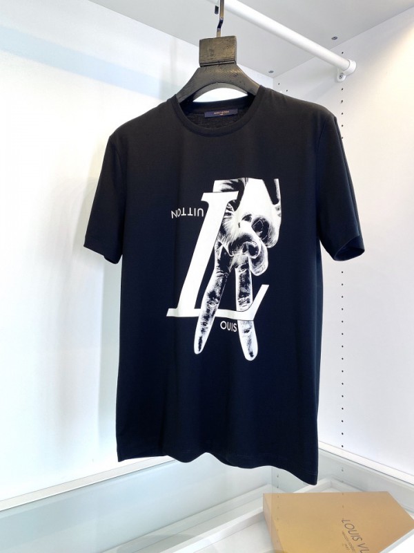 LV Short Sleeve T-Shirt Black