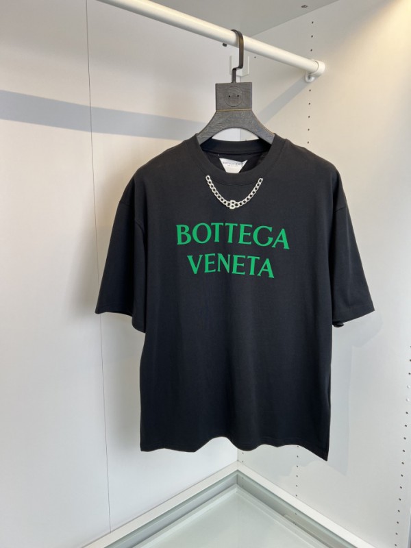 Bottega Veneta Short Sleeve T-Shirt Black /Green/White