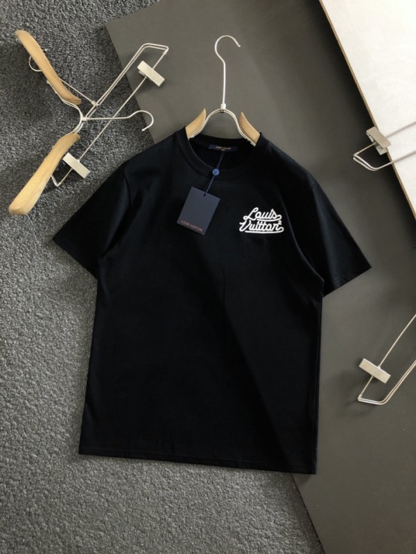 LV Short Sleeve T-shirt Black/White