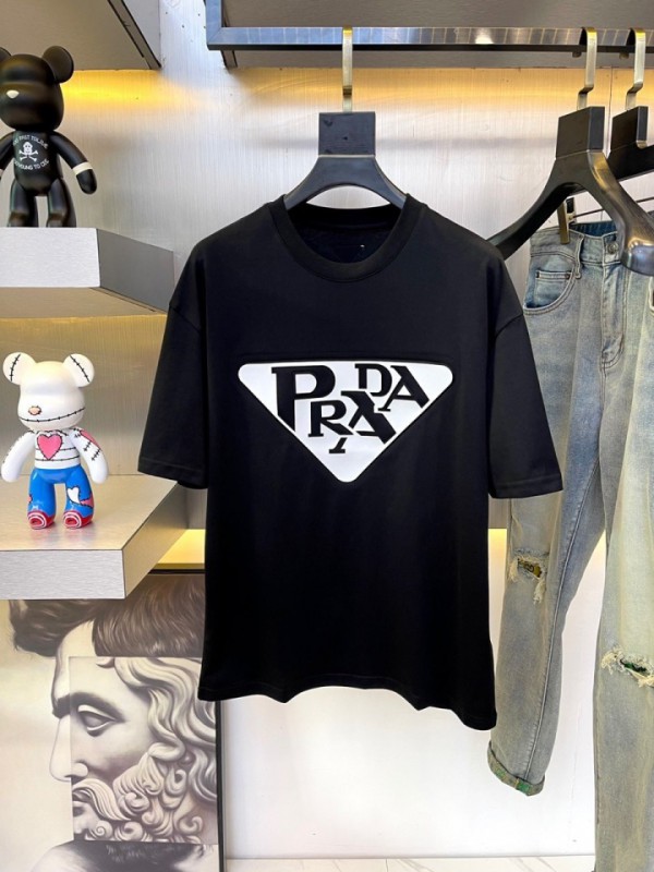 Prada Short Sleeve T-Shirt White/Black PRA-0003