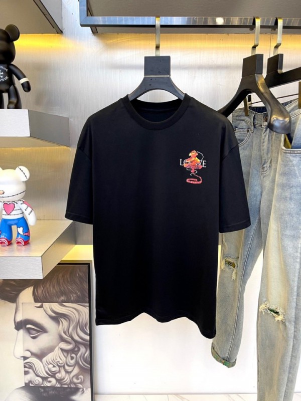 Loewe Short Sleeve  T-shirt Tiger Black/White
