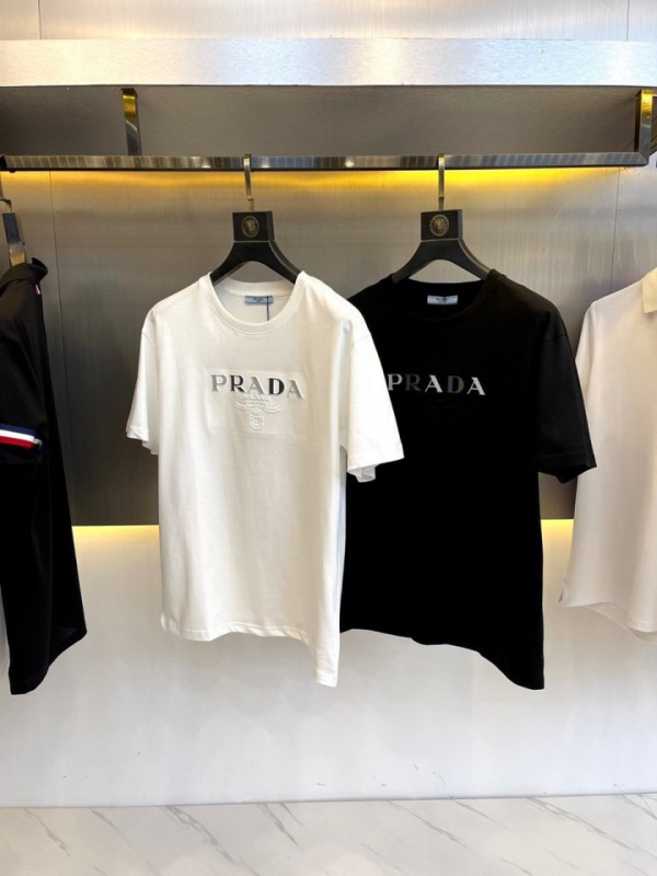 Prada Short Sleeve T-Shirt White/Black PRA-0002