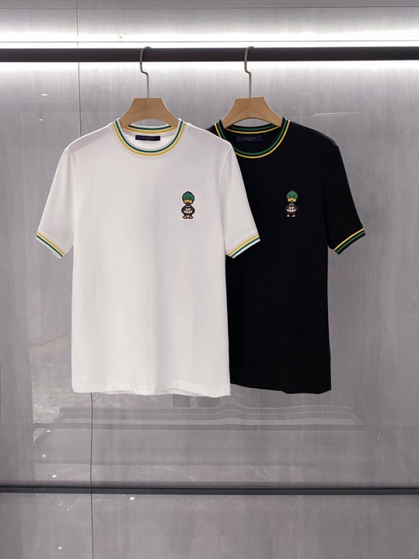 LV Short Sleeve T-shirt Black/White