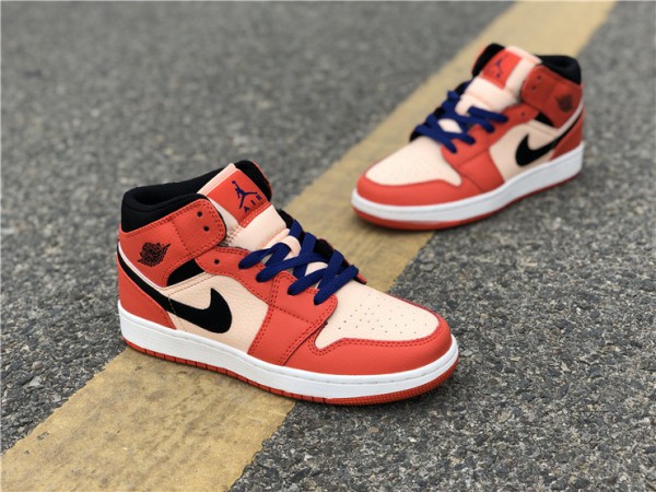 Air Jordan 1 Mid Team Orange Black - 852542-800