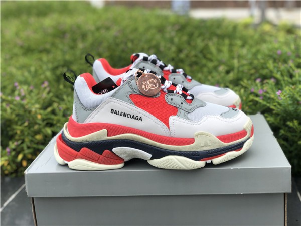 Balenciaga Triple S Red Grey White 536737- W09OH- 6495