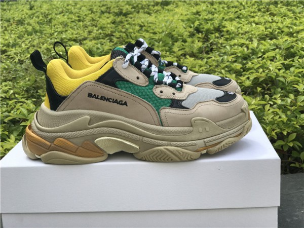 Balenciaga Triple S Beige Green Yellow 483513-W06E3-7070