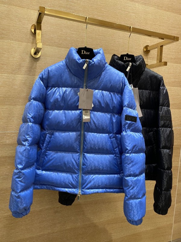 Dior Black Jacquard Oblique Down Jackets