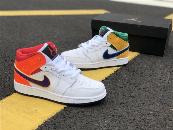 Air Jordan 1 Mid Alternate Multi-Color (GS) - 554725-128