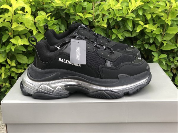 Balenciaga Triple S Silver Sole Black