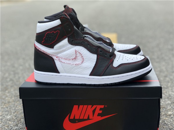 Air Jordan 1 Retro High Defiant White Black Gym Red CD6579-071