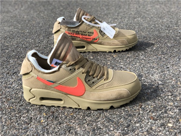 OFF-WHITE X Nike Air Max 90 Desert Ore AA7293-200