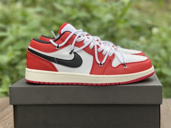 Off-Whitex Air Jordan 1 Low “Chicago” White Red