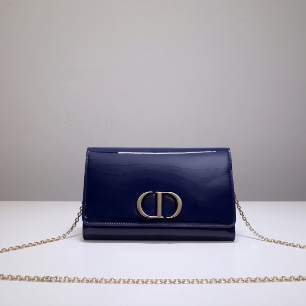Christian Dior 30 Montaigne Blue Square Pouch