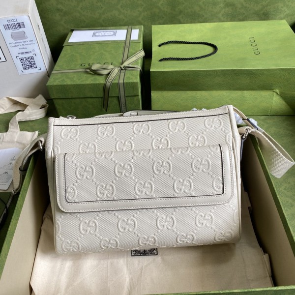 Gucci GG embossed messenger bag