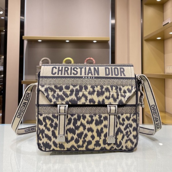 Christian Dior Camp Messenger Bag - Leopard Print