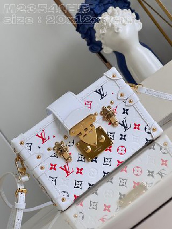Louis Vuitton Petite Malle Tricolore Nicolas Ghesquière Monogram S-Lock Bag