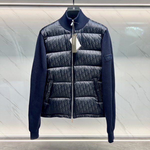 Dior Blouson Oblique Jacket Navy Blue