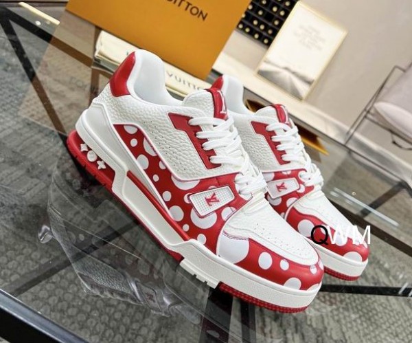 LV x Yayoi Kusama Trainer Sneaker (2023) - Red