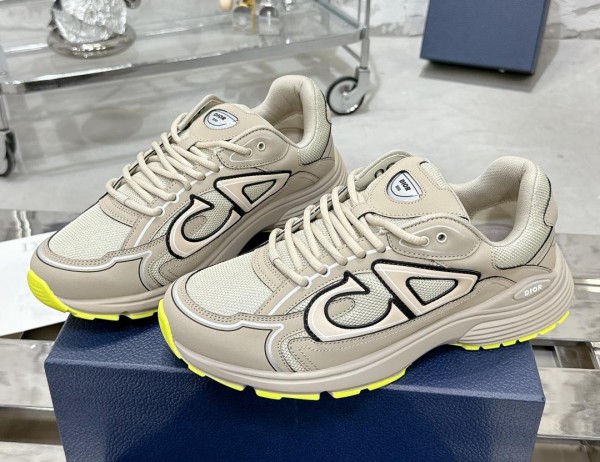 Reflective Dior B30 Sneaker CD30 - Cream Neon Yellow