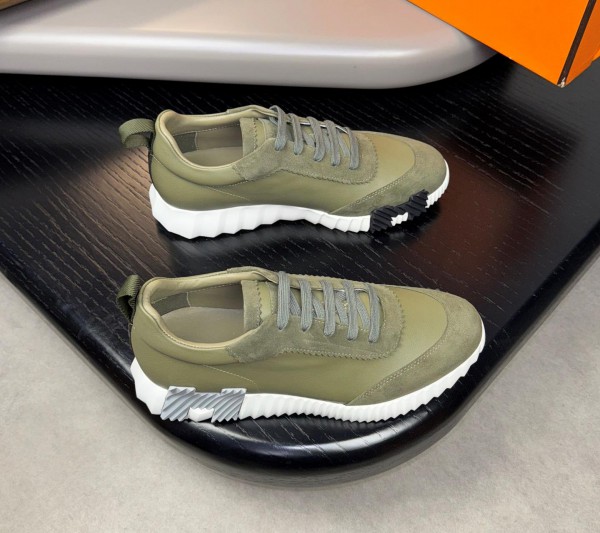 Hermes Bouncing Low-Top Casual Shoes Men's Green