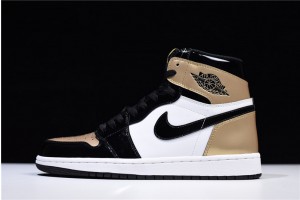 Air Jordan 1 Retro High Patent "Gold Toe" 861428-007