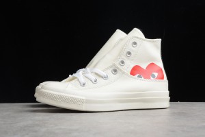 2021 CDG Play x Converse Chuck Taylor All Star 70 Hi White 1CL877