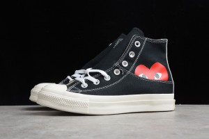 2021 CDG Play x Converse Chuck Taylor All Star 70 Hi Black 1CL876